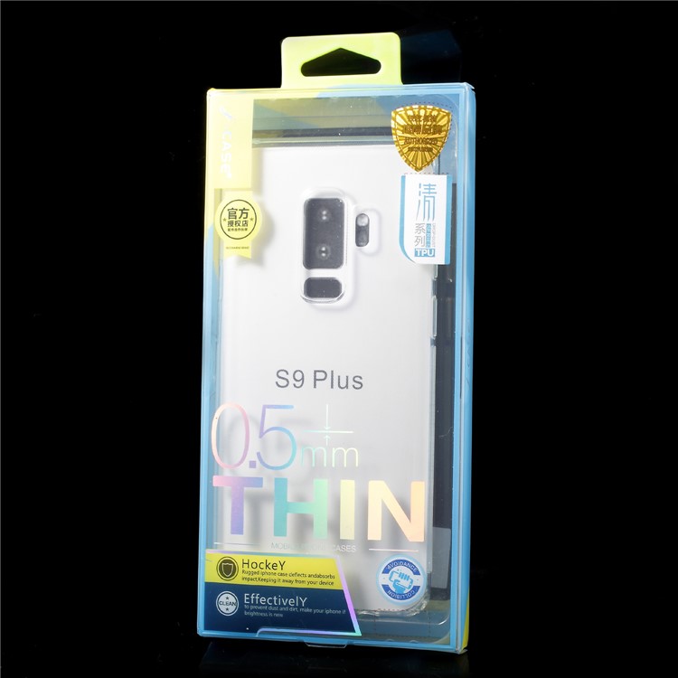 J-CASE Drop-proof Clear Soft TPU Case for Samsung Galaxy S9 Plus SM-G965 - Transparent-5