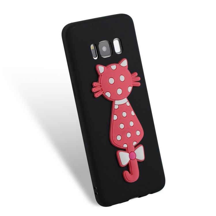 Cute 3D Cat TPU Soft Phone Casing for Samsung Galaxy S8 SM-G950 - Black-3
