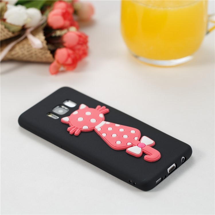 Cute 3D Cat TPU Soft Phone Casing for Samsung Galaxy S8 SM-G950 - Black-4