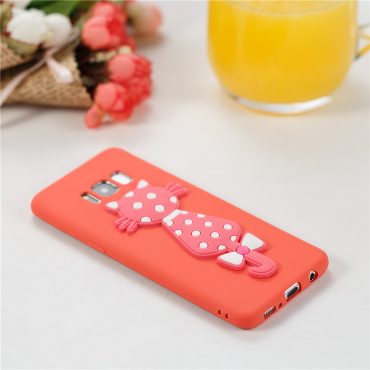 Cute 3D Cat TPU Soft Phone Cover for Samsung Galaxy S8 SM-G950 - Red-4