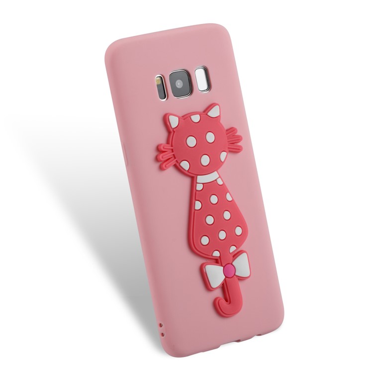 Cute 3D Cat TPU Soft Phone Casing Cover for Samsung Galaxy S8 SM-G950 - Pink-3