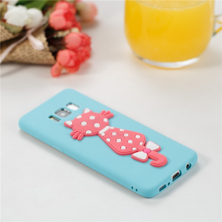 Cute 3D Cat TPU Soft Phone Shell for Samsung Galaxy S8 SM-G950 - Baby Blue-4