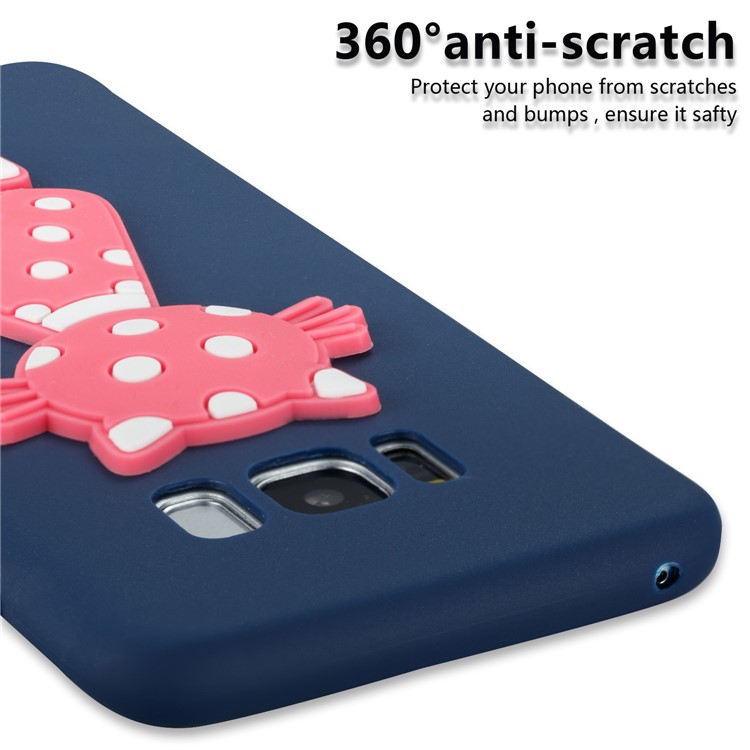 Cute 3D Cat TPU Soft Phone Accessory Case for Samsung Galaxy S8 SM-G950 - Dark Blue-5