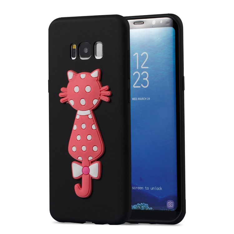 Cute 3D Cat TPU Soft Phone Case for Samsung Galaxy S8 Plus SM-G955 - Black-2