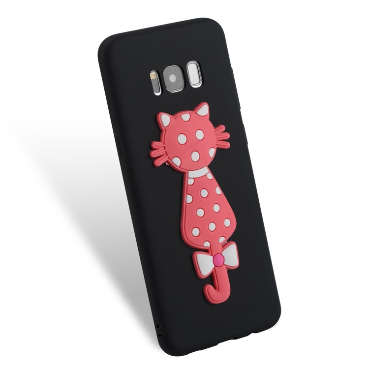 Cute 3D Cat TPU Soft Phone Case for Samsung Galaxy S8 Plus SM-G955 - Black-3
