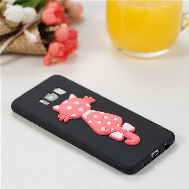 Cute 3D Cat TPU Soft Phone Case for Samsung Galaxy S8 Plus SM-G955 - Black-4