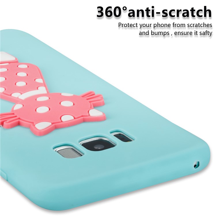 Cute 3D Cat TPU Soft Phone Protection Case for Samsung Galaxy S8 Plus SM-G955 - Baby Blue-5