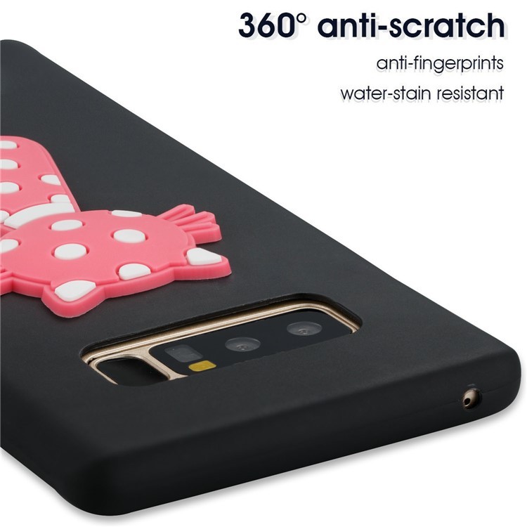 Cute 3D Cat TPU Soft Phone Casing for Samsung Galaxy Note 8 N950 - Black-5