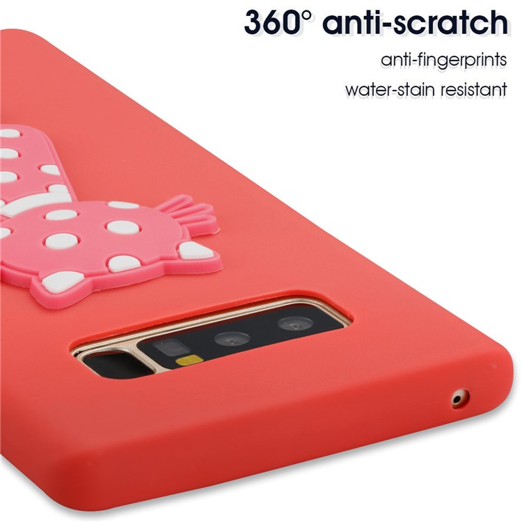 Cute 3D Cat TPU Soft Phone Cover for Samsung Galaxy Note 8 N950 - Red-5