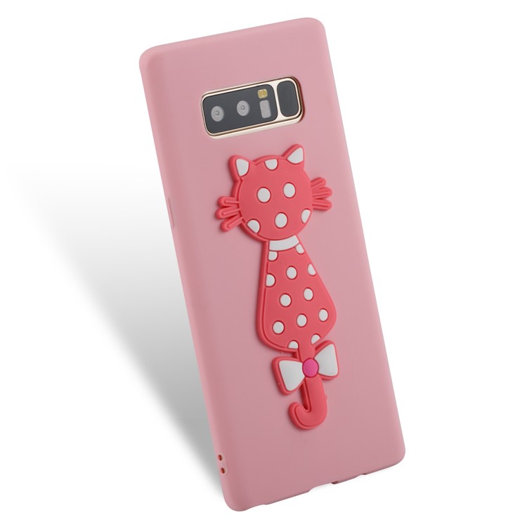 Cute 3D Cat TPU Soft Phone Accessory Case for Samsung Galaxy Note 8 N950 - Pink-3