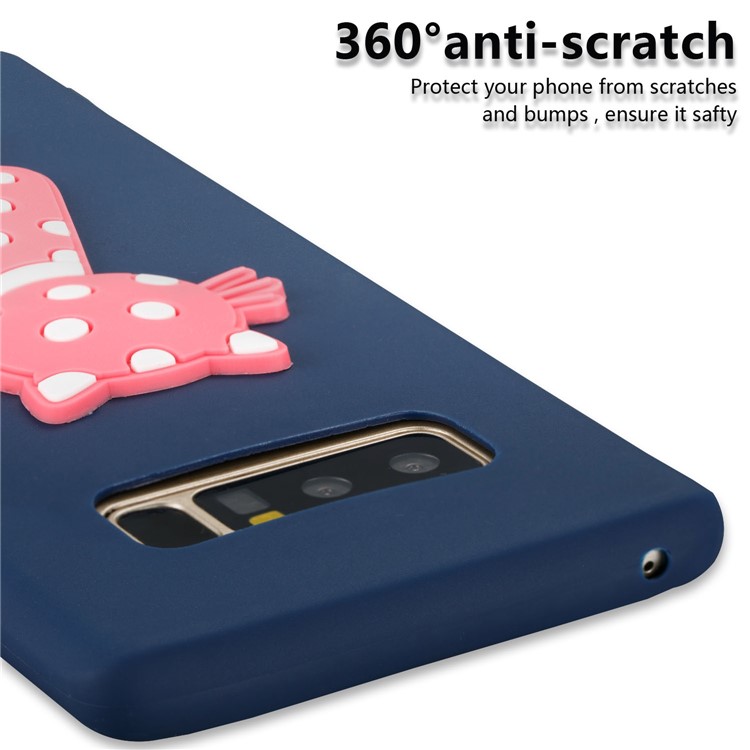 Cute 3D Cat TPU Soft Phone Shell for Samsung Galaxy Note 8 N950 - Dark Blue-5