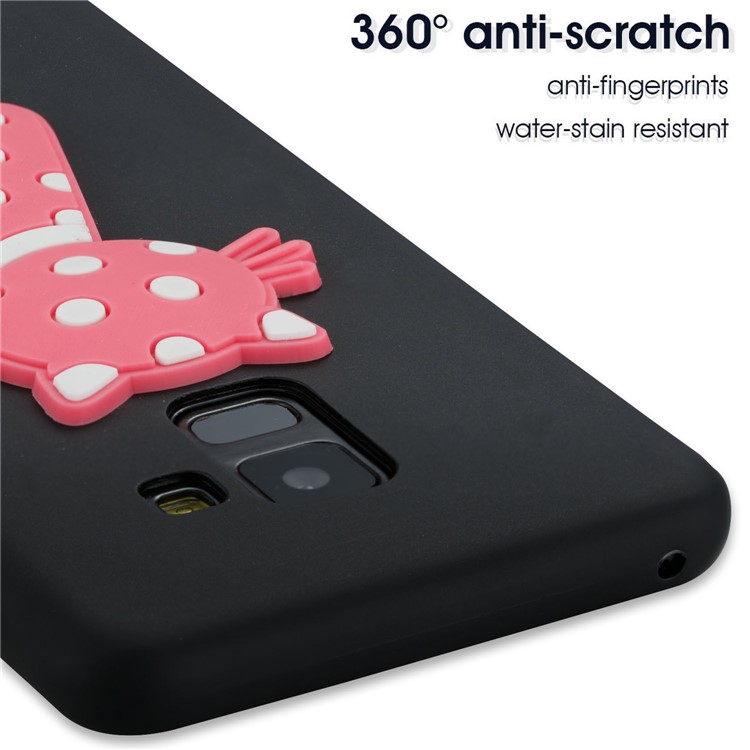 Cute 3D Cat TPU Soft Phone Case for Samsung Galaxy A8 (2018) - Black-5