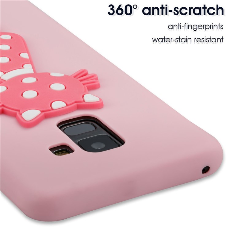 Cute 3D Cat TPU Soft Phone Shell for Samsung Galaxy A8 (2018) - Pink-5