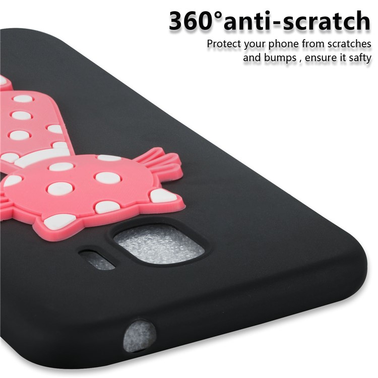 Cute 3D Cat TPU Soft Phone Shell Case for Samsung Galaxy J2 Pro 2018 - Black-5