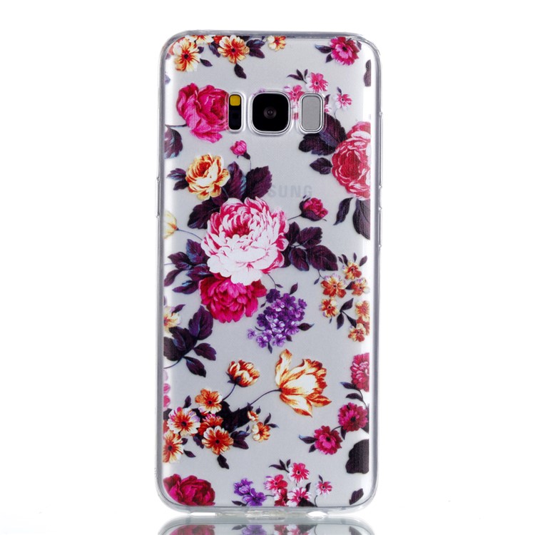Pattern Printing Soft TPU Gel Case for Samsung Galaxy S8 SM-G950 - Beautiful Flowers-2