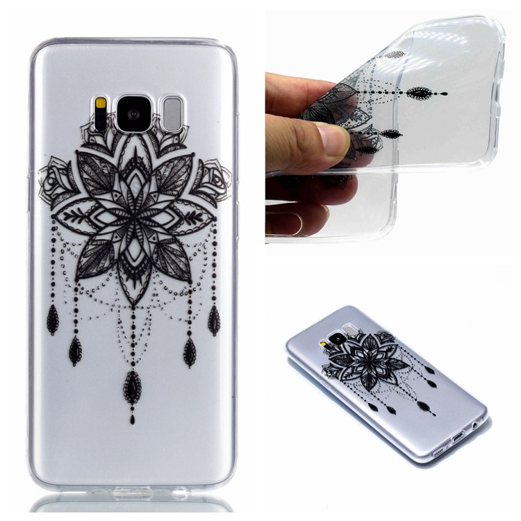 Pattern Printing Soft TPU Phone Shell for Samsung Galaxy S8 SM-G950 - Retro Flower-1
