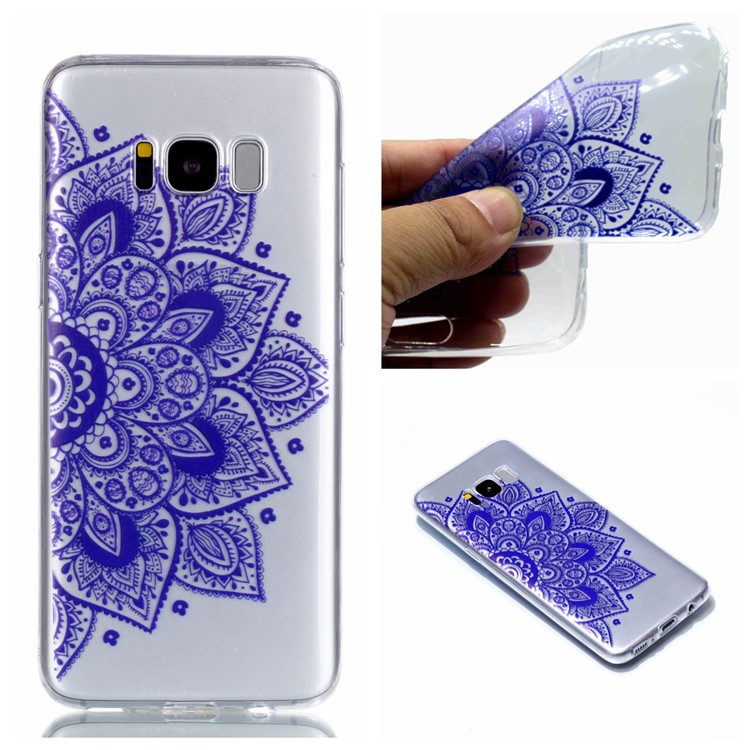 Pattern Printing Soft TPU Cover for Samsung Galaxy S8+ SM-G955 - Mandala Flower-1
