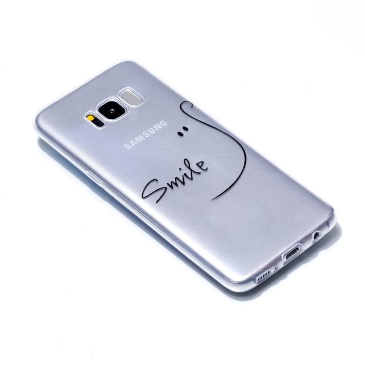 Pattern Printing TPU Phone Shell for Samsung Galaxy S8+ SM-G955 - Smile-3
