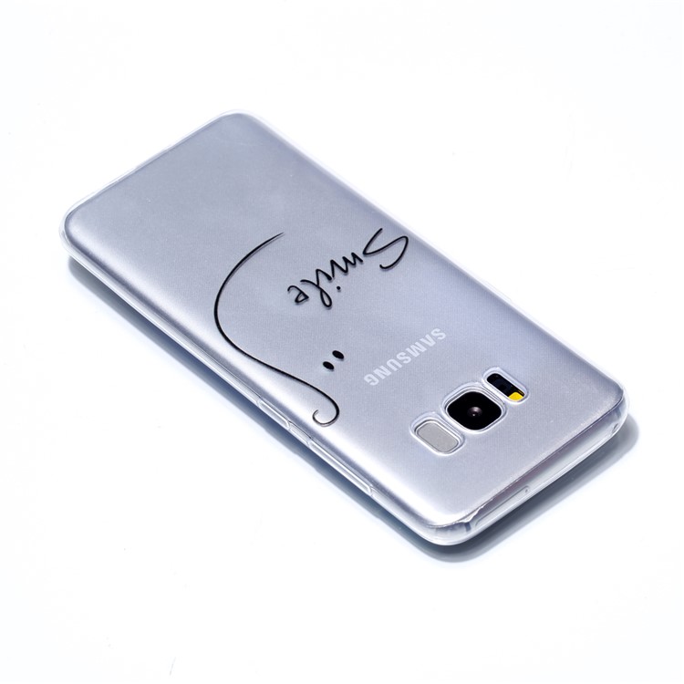 Pattern Printing TPU Phone Shell for Samsung Galaxy S8+ SM-G955 - Smile-4