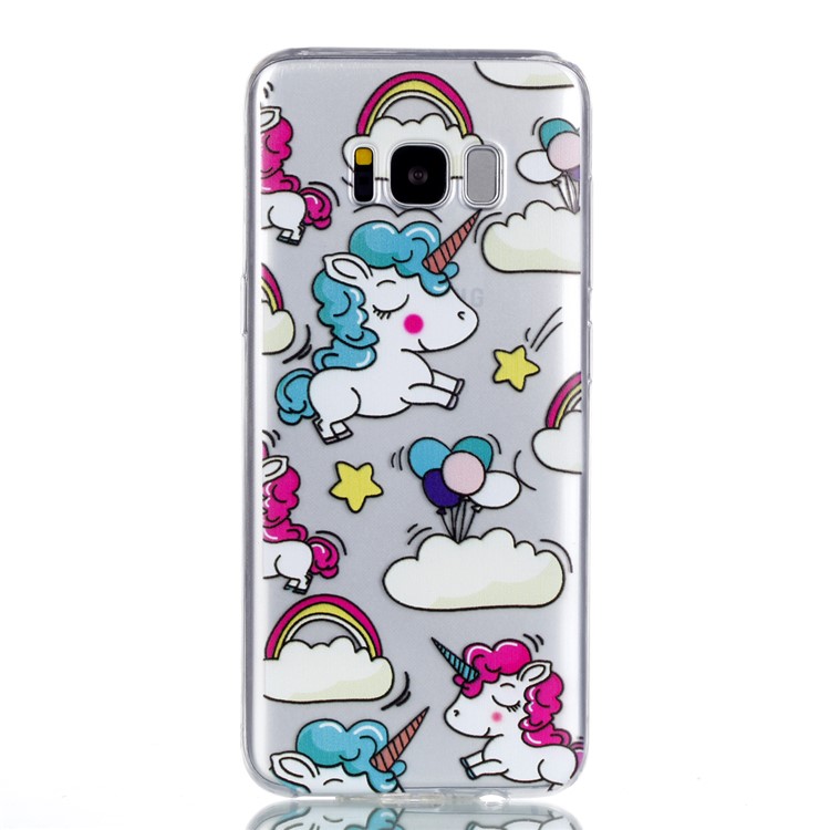 Pattern Printing Flexible TPU Mobile Case for Samsung Galaxy S8 Plus SM-G955 - Cartoon Unicorn-2