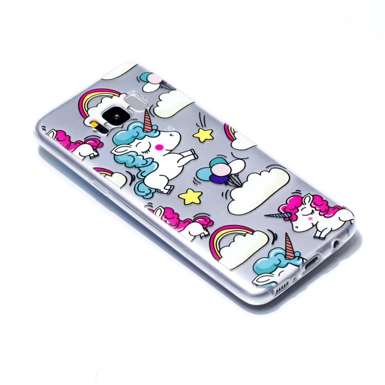 Pattern Printing Flexible TPU Mobile Case for Samsung Galaxy S8 Plus SM-G955 - Cartoon Unicorn-3
