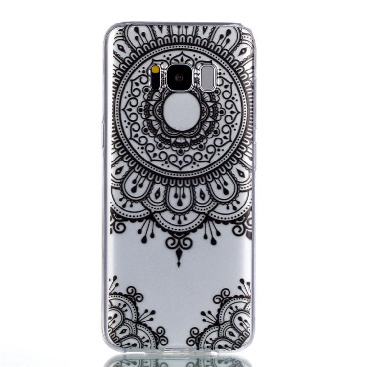 Pattern Printing Flexible TPU Mobile Cover for Samsung Galaxy S8+ SM-G955 - Lace Pattern-2