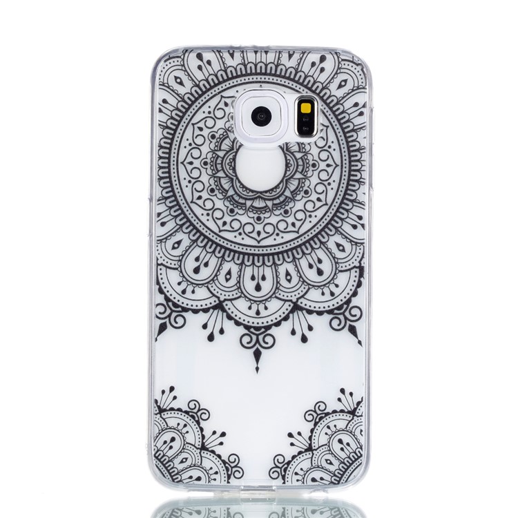 Pattern Printing TPU Mobile Phone Cover for Samsung Galaxy S6 SM-G9200 - Lace Pattern-2