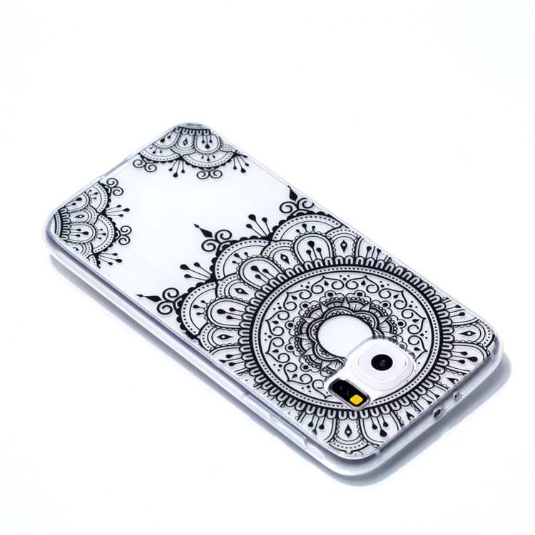 Pattern Printing TPU Mobile Phone Cover for Samsung Galaxy S6 SM-G9200 - Lace Pattern-4