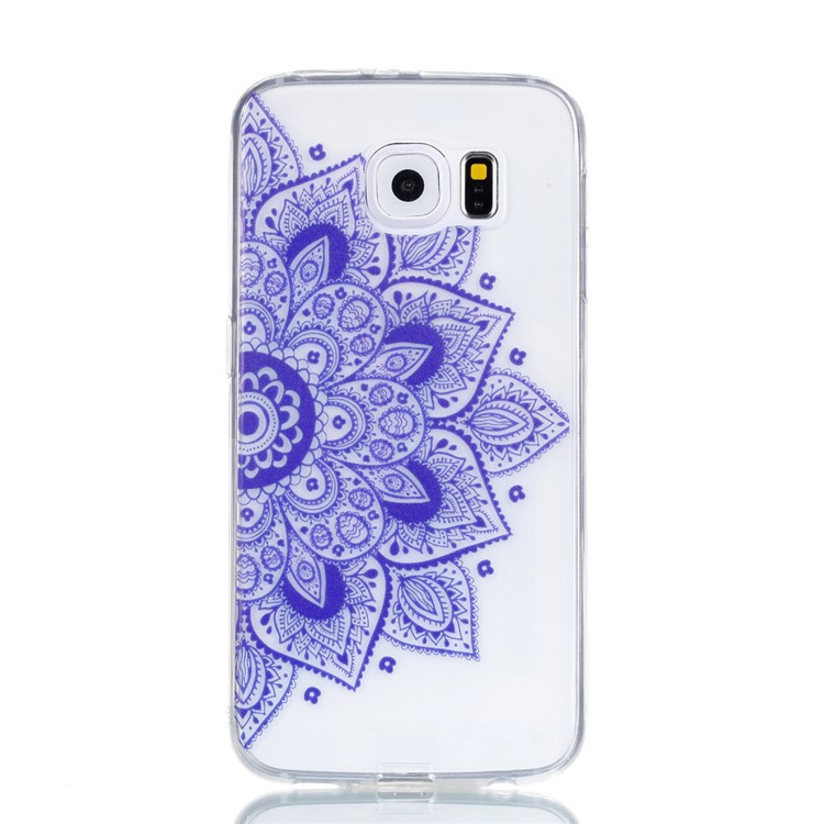 Pattern Printing TPU Mobile Phone Shell for Samsung Galaxy S6 SM-G9200 - Mandala Flower-2