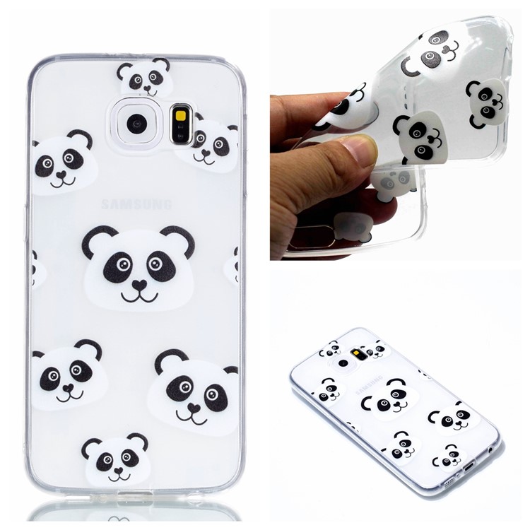 Pattern Printing TPU Phone Shell for Samsung Galaxy S6 SM-G9200 - Panda Pattern-1