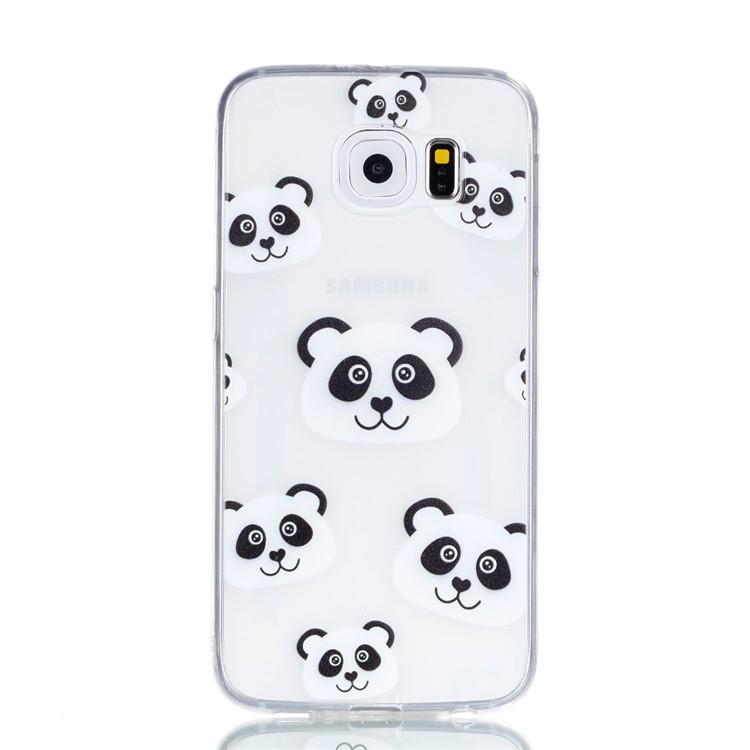 Pattern Printing TPU Phone Shell for Samsung Galaxy S6 SM-G9200 - Panda Pattern-2