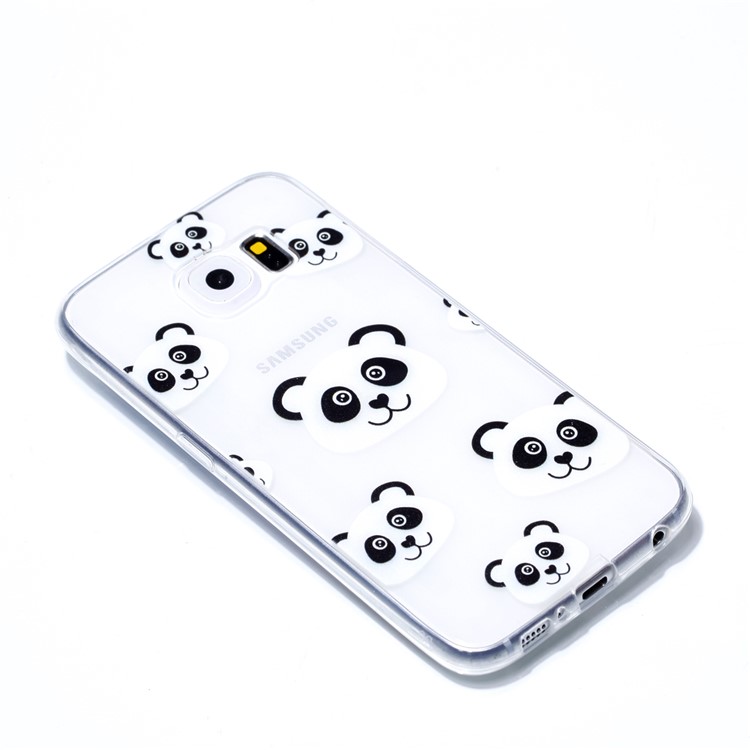 Pattern Printing TPU Phone Shell for Samsung Galaxy S6 SM-G9200 - Panda Pattern-3