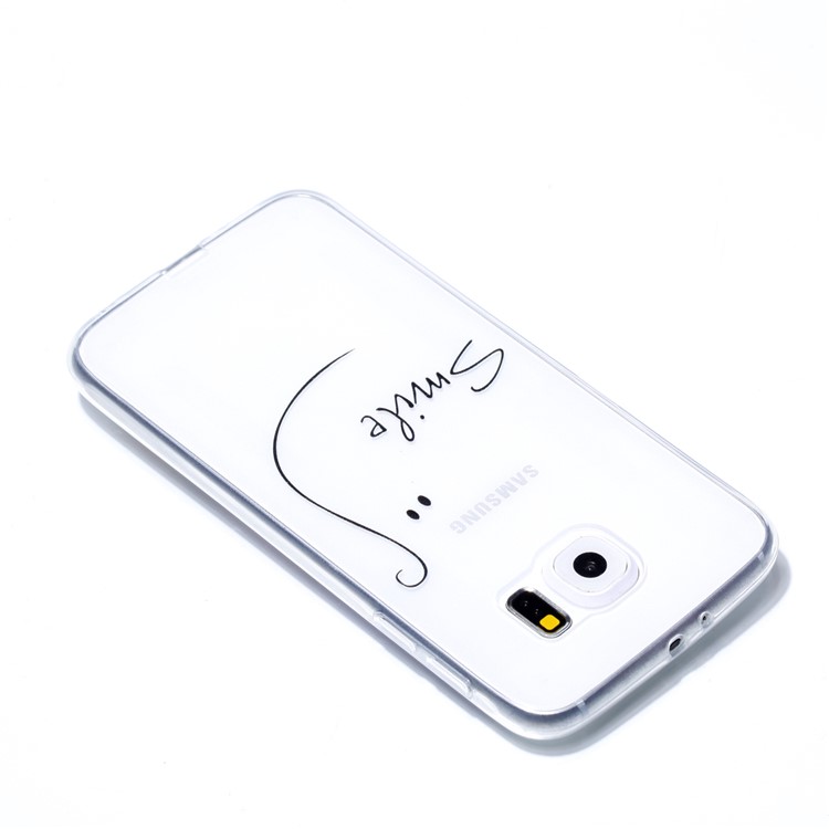 Pattern Printing TPU Mobile Cover for Samsung Galaxy S6 SM-G9200 - Smile-4