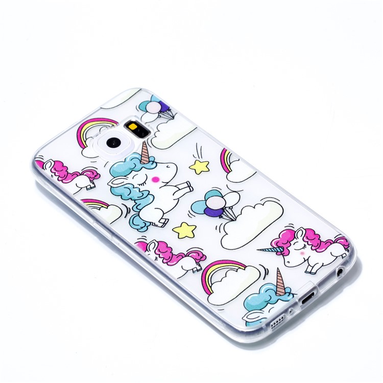 Pattern Printing TPU Mobile Shell for Samsung Galaxy S6 SM-G9200 - Cartoon Unicorn-2