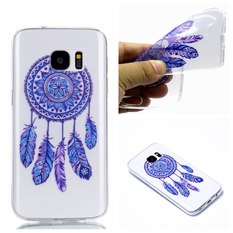 Pattern Printing TPU Protection Back Cover for Samsung Galaxy S7 SM-G930 - Dream Catcher-1