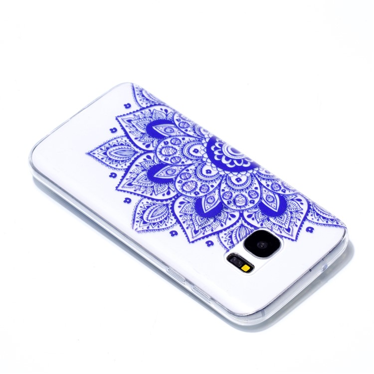 Pattern Printing Gel TPU Phone Case for Samsung Galaxy S7 SM-G930 - Mandala Flower-3