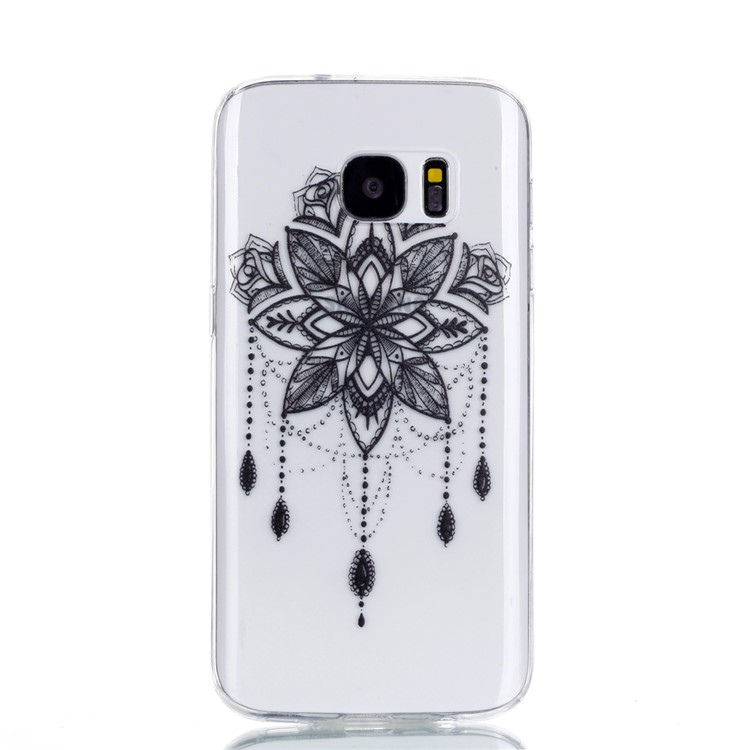 Pattern Printing Gel TPU Phone Cover for Samsung Galaxy S7 SM-G930 - Retro Flower-2
