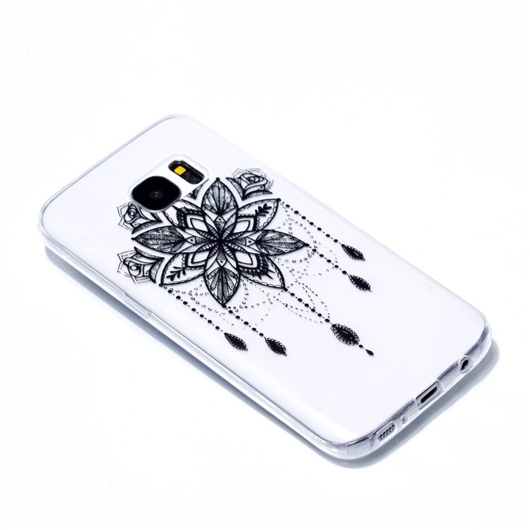 Pattern Printing Gel TPU Phone Cover for Samsung Galaxy S7 SM-G930 - Retro Flower-3