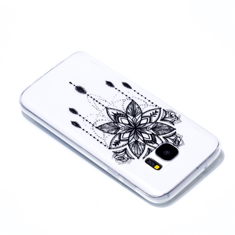 Pattern Printing Gel TPU Phone Cover for Samsung Galaxy S7 SM-G930 - Retro Flower-4