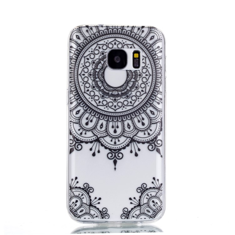 Pattern Printing TPU Cell Phone Case for Samsung Galaxy S7 SM-G930 - Lace Pattern-2