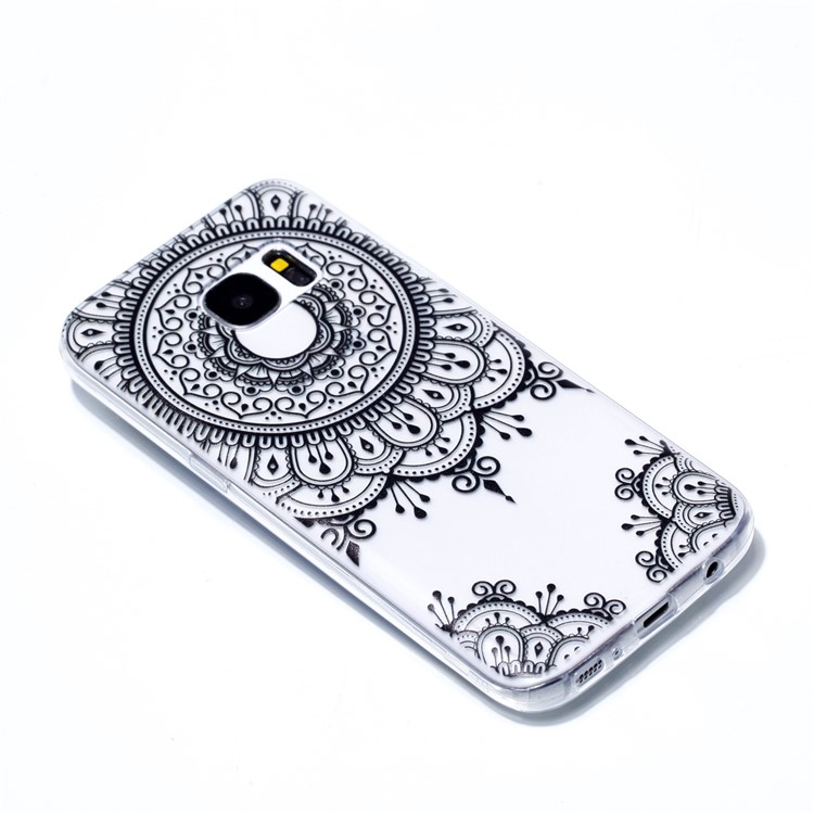 Pattern Printing TPU Cell Phone Case for Samsung Galaxy S7 SM-G930 - Lace Pattern-3