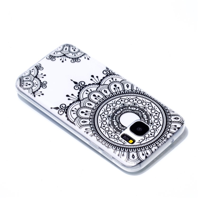 Pattern Printing TPU Cell Phone Case for Samsung Galaxy S7 SM-G930 - Lace Pattern-4