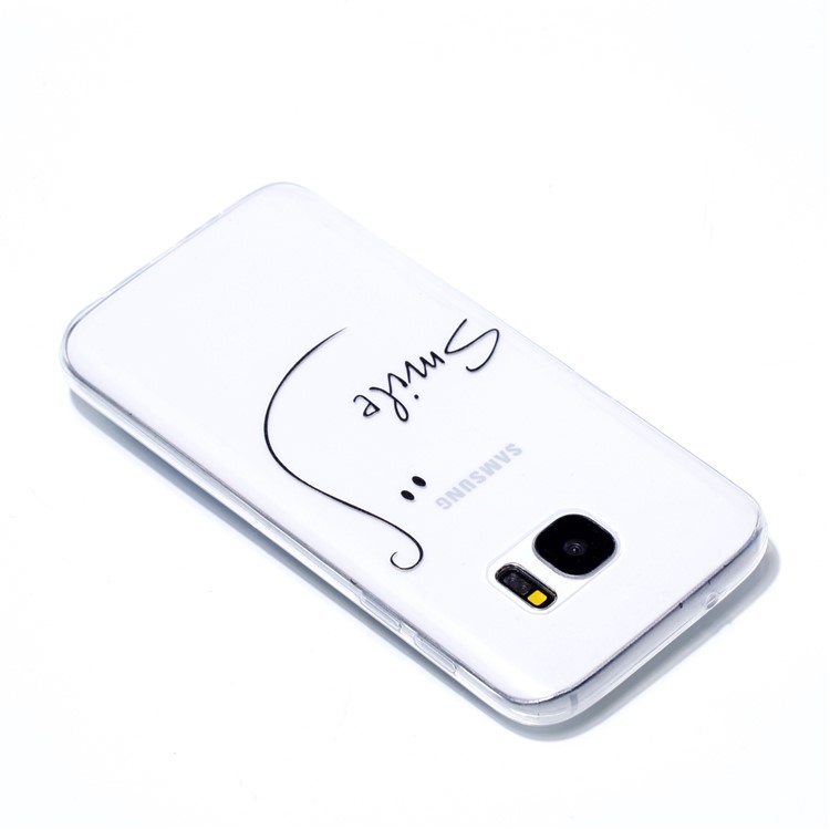 Pattern Printing TPU Cover Shell for Samsung Galaxy S7 SM-G930 - Smile-4