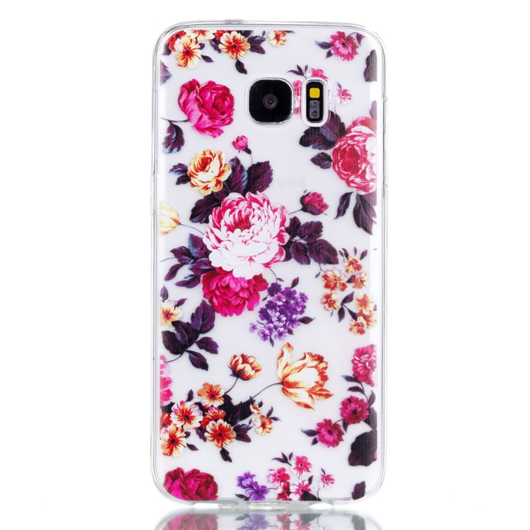 Pattern Printing TPU Mobile Phone Casing for Samsung Galaxy S7 edge SM-G935 - Beautiful Flowers-2