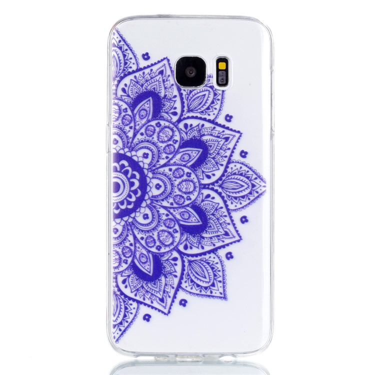 Pattern Printing TPU Mobile Cover for Samsung Galaxy S7 edge SM-G935 - Mandala Flower-2