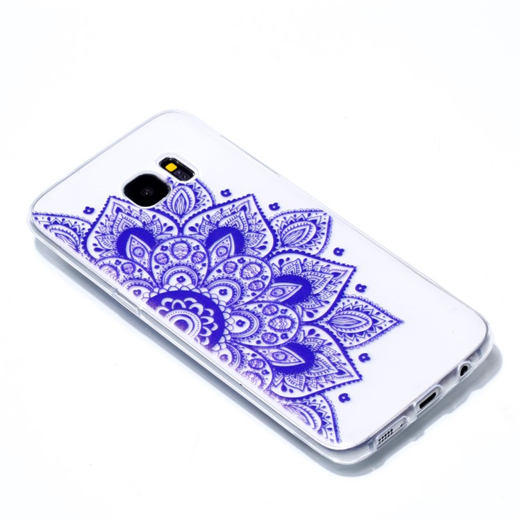 Pattern Printing TPU Mobile Cover for Samsung Galaxy S7 edge SM-G935 - Mandala Flower-3