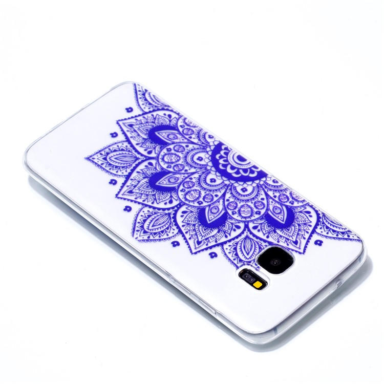 Pattern Printing TPU Mobile Cover for Samsung Galaxy S7 edge SM-G935 - Mandala Flower-4