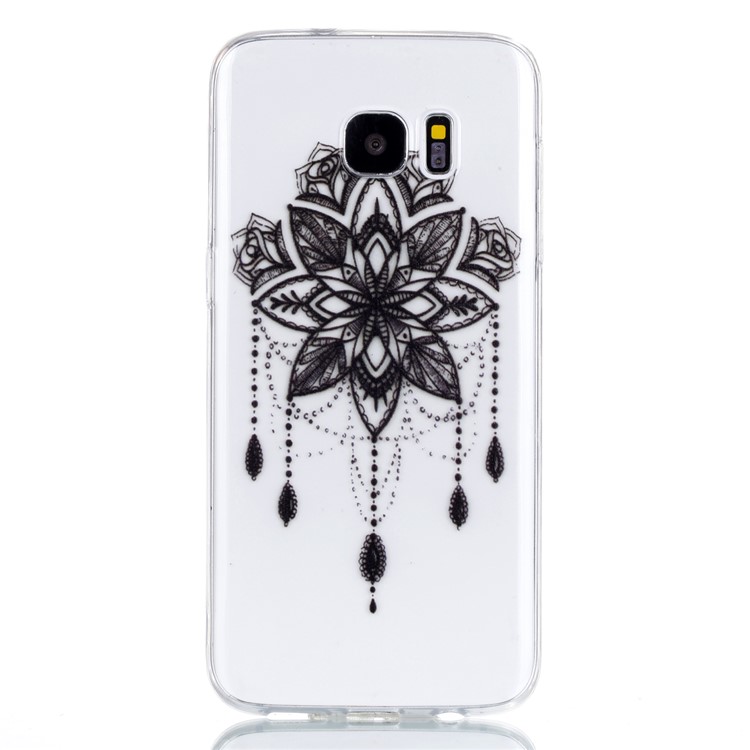 Pattern Printing Flexible TPU Shell for Samsung Galaxy S7 edge SM-G935 - Retro Flower-2