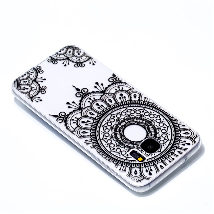 Pattern Printing TPU Protection Phone Shell for Samsung Galaxy S7 edge SM-G935 - Lace Pattern-4
