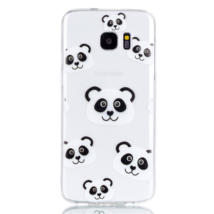Pattern Printing Gel TPU Protector Cover for Samsung Galaxy S7 edge SM-G935 - Panda Pattern-2